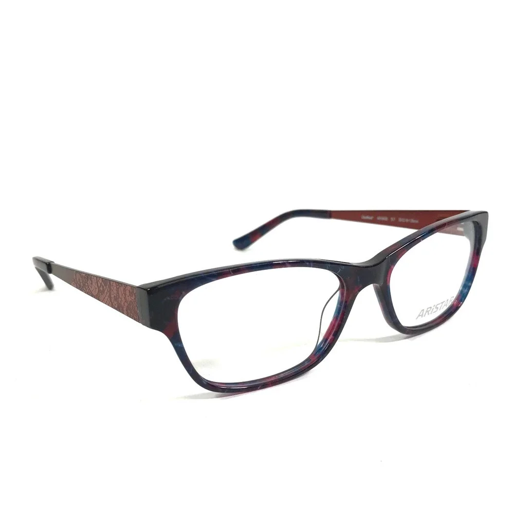 Aristar Eyeglasses Frames AR18433 517 Blue Red Tortoise Cat Eye 53-16-135